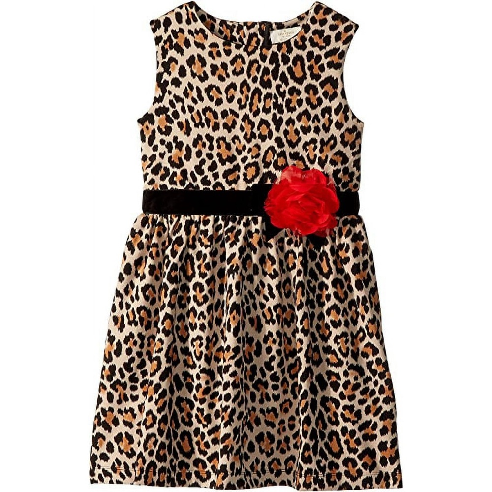 Girls Kate Spade New York Classic Leopard Dress 4T